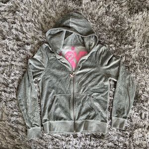 PINK Victorias Secret Zip Up Hoodie “Velour” feel